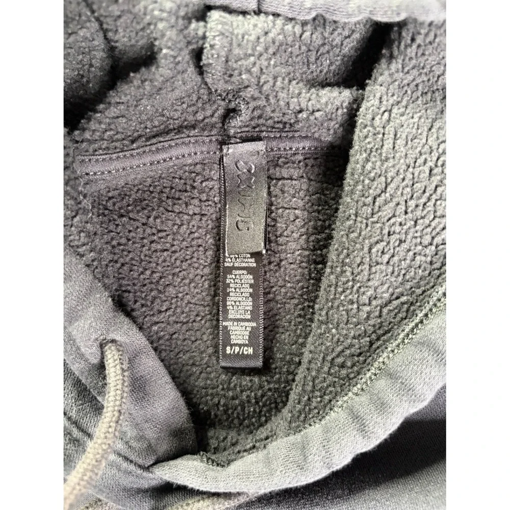 Skims Hoodie Women Small Black Fleece Pullover Full Length Athleisure Classic